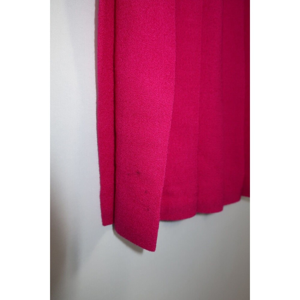 Pink Scottish Kilt Women's Size 12 Wool Mini Leather Buckles Crepe Punk Pleats - Picture 8 of 12
